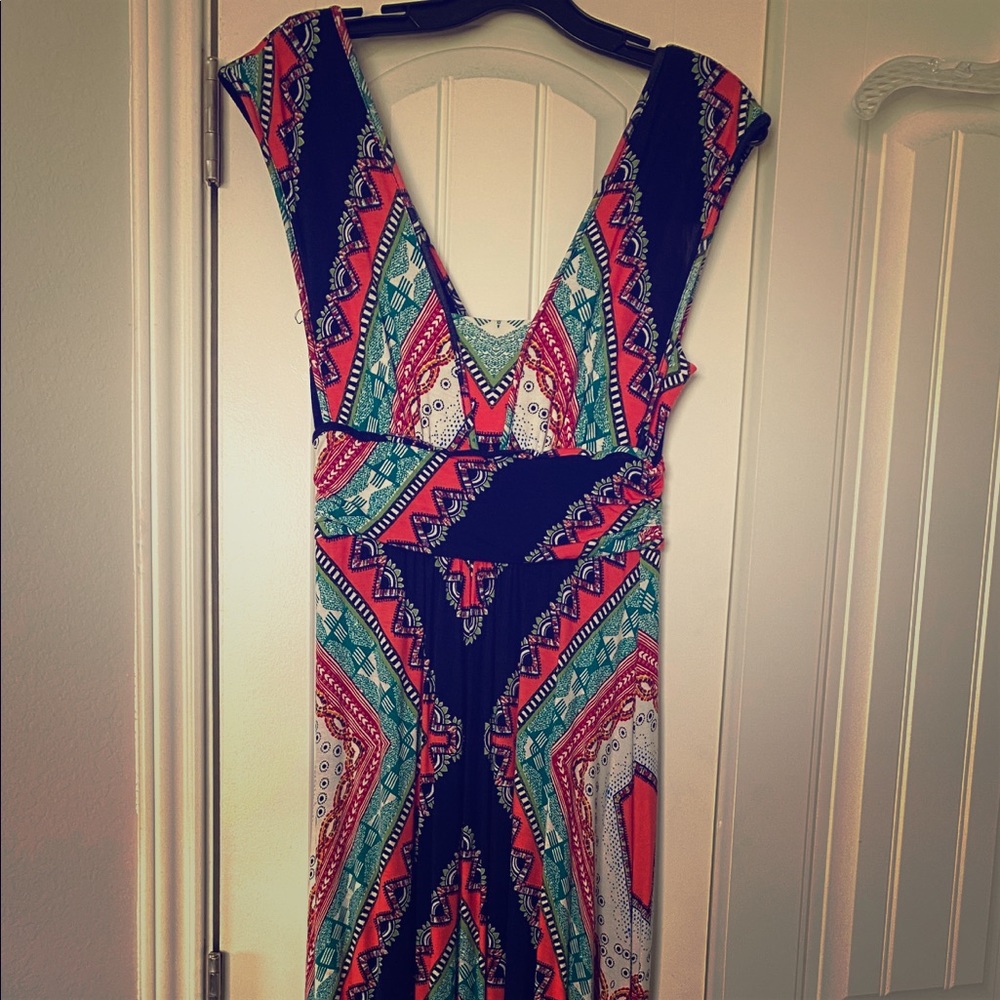 Floor length Maxi dress with cap sleeves